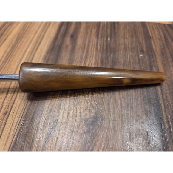 Swirled Butterscotch Rootbeer Bakelite Bar Cocktail Long Mixing Spoon MCM - Picture 4 of 7